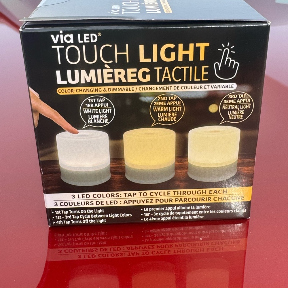 Via LED Touch Light with Color-Changing Feature